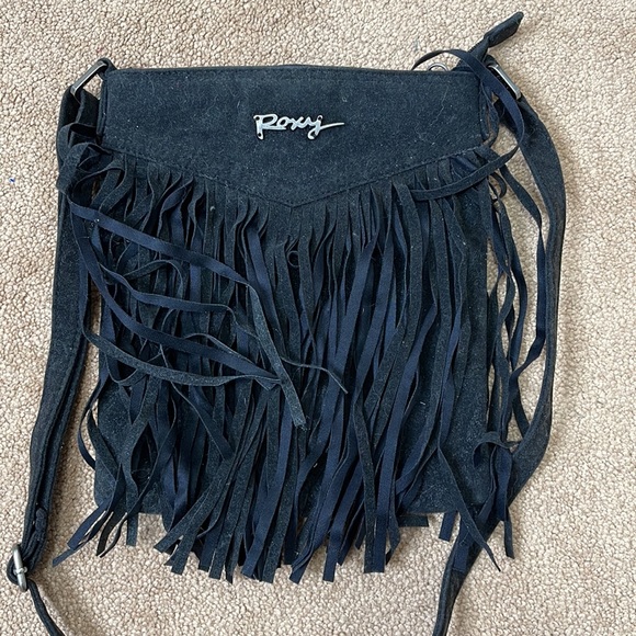 Roxy crossbody bag (black) with fringe - Picture 2 of 3